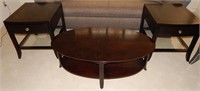 3PC STANLEY FURNITURE COFFEE AND END TABLE SET