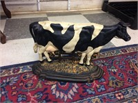 Vintage Cast Iron Cow Doorstop