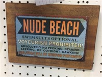 Adult" Beach Sign 10" by 7"