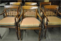 6 Dutch Colonial Repro Cane Bottom Chairs