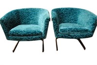 2- Deco Copper Frame Designer Chairs