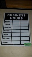 BUNDLE OF BUSINESS HOURS SIGNS