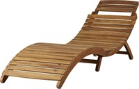 Safavieh Folding Wood Chaise Lounge