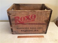 Vintage Roxo Wooden Beverage Crate