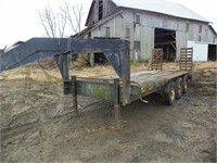Flatbed goosneck trailer