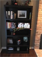 Black 5 Tier Bookshelf - 37 x 12 x 71