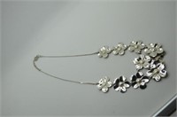 STERLING SILVER FLOWER NECKLACE