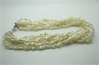 EIGHT STRAND FRESHWATER PEARL NECKLACE