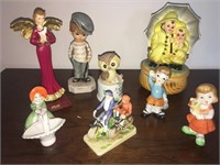 Music Box & Assorted Figurines