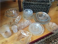 Assorted Glass Serving Pieces