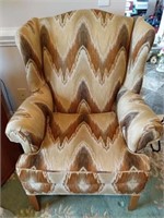 Wing Back Brown Tone Arm Chair
