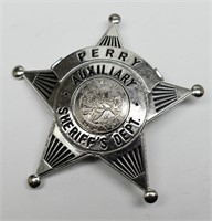 PERRY ILLINOIS AUXILIARY SHEFIFF'S DEPT BADGE