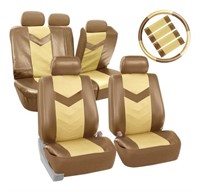 Fh Group Pu021beigetan-combo Seat Cover (premium
