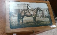 Box with cowgirl pic on top