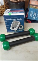 Blood Pressure Monitor and Set of Weights