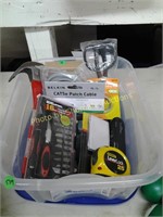 Box Lot  - Tools Hammer Tape Measurer