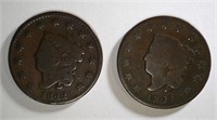 2 - 1822 LARGE CENTS GOOD & VG