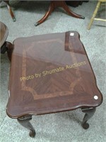 Glossy Inlaid Side Table