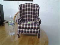 Doll Size Plaid Chair