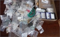 2 Trays lot of bagged jewelry