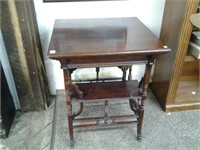 Antique 2-tier vintage mahogany table