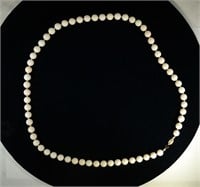 14 kt GOLD BEADS & CLASP w/ WHITE CORAL ROUNDS