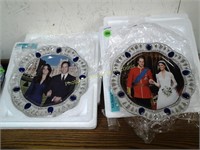 Prince William & Kate collector plates (2)
