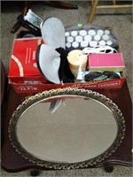 Box Lot - Jewerly Cleaner, Perfum, Hair Rollers