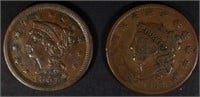 1833 VG & 1851 VF/XF LARGE CENTS