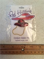 Red Hat Pin / Eyeglass Holder Pin