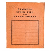 Gimbels Stock File for Stamp Sheets