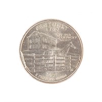 [US] 2001 Kentucky Quarter with  large rim cud