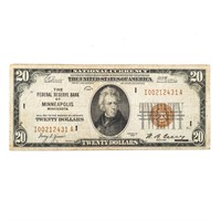 [US] 1929 $20 Small Size Federal Reserve Bank Note