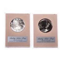 [World] 2  Sterling Silver Proof Holiday Medals