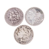 [US] Three Morgan Silver Dollars