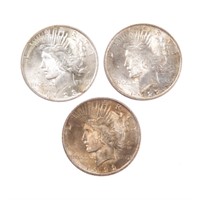 [US] 3 Nice Peace Dollars