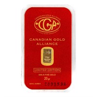 [US] 20 Grains Gold Bar - Canadian Gold Alliance