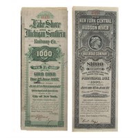 [US Two $1000 Railroad 100 Year Bonds 1897-1997