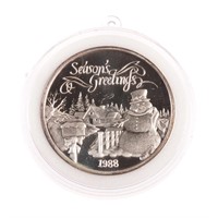 [US]  1988 Holiday Silver Round