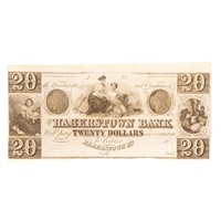 [US] $20 Remainder from Hagerstown Bank, MD