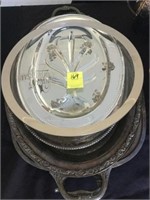 SILVER PLATE SERVING PLATTERS