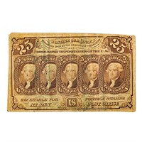 [US] 25 Cent Fractional Currency 1st Issue FR-1282