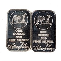 [US] 2- 1 Oz Silver Bars by Silvertowne