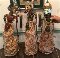 3 INDONESIAN PUPPETS