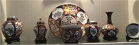 CONTENTS OF SHELF, IMARI PLATE (14 1/2" DIA), 3