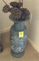 GRAY MARBLE URN