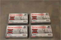 (4) Boxes of Winchester .243Win 100GR Soft Point