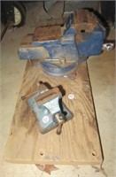 (2) Bench vises of various sizes.