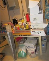 Garage items including liquids (Old English,