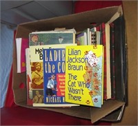 Box of books including Pillow Making, gardening,